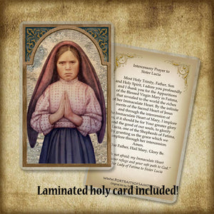 Venerable Sr. Lucia of Fatima Plaque & Holy Card Gift Set