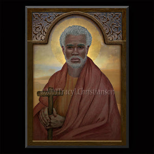 St. Moses the Black (The Ethiopian) Plaque & Holy Card Gift Set