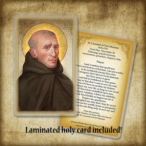 St. Leonard of Port Maurice Plaque & Holy Card Gift Set