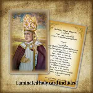 St. Eoghan of Ardstraw Pendant & Holy Card Gift Set