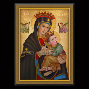 Our Lady of Perpetual Help Plaque & Holy Card Gift Set