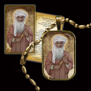 St. John Damascene Pendant & Holy Card Gift Set