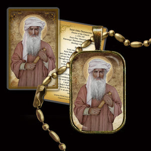 St. John Damascene Pendant & Holy Card Gift Set