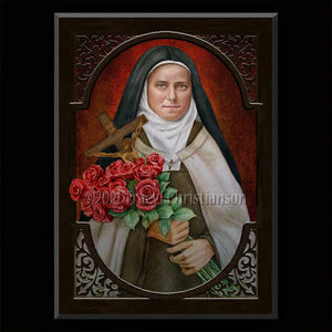 St. Therese of Lisieux (D) Plaque & Holy Card Gift Set