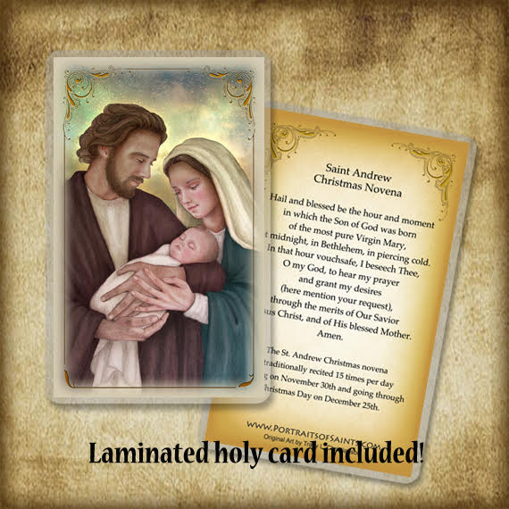 Holy Family (H) Pendant & Holy Card Gift Set - Portraits of Saints