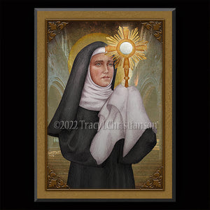 St. Juliana of Liege Plaque & Holy Card Gift Set