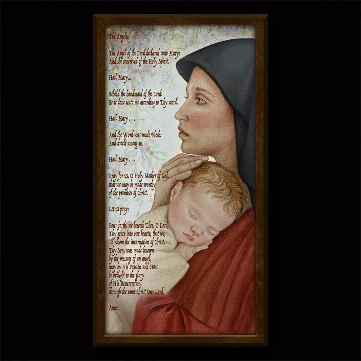 The Angelus Prayer Inspirational Plaque (O) - Portraits of Saints
