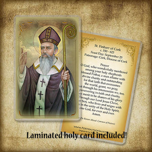 St. Finbarr of Cork Plaque & Holy Card Gift Set