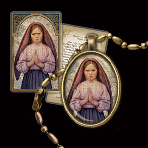 Venerable Sr. Lucia of Fatima Pendant & Holy Card Gift Set