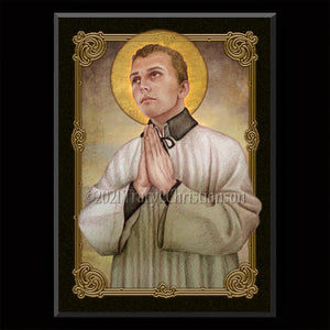 St. Stanislaus Kostka Plaque & Holy Card Gift Set