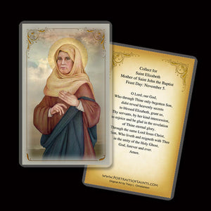 St. Elizabeth, Mother of John the Baptist, Holy Card