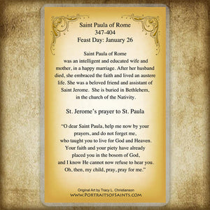 St. Paula of Rome Holy Card