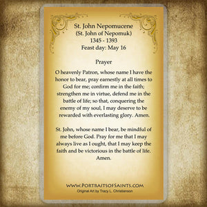 St. John Nepomucene Holy Card