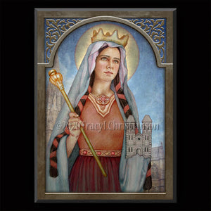 St. Clotilde Plaque & Holy Card Gift Set