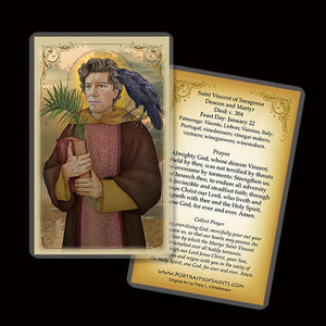 St. Vincent of Saragossa Holy Card