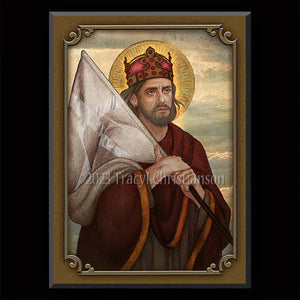 St. Wenceslaus Plaque & Holy Card Gift Set