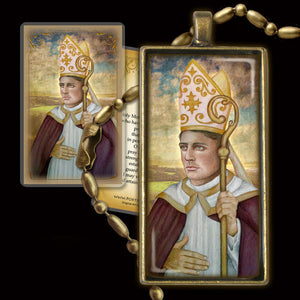 St. Eoghan of Ardstraw Pendant & Holy Card Gift Set