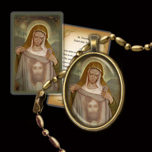 St. Veronica Pendant & Holy Card Gift Set