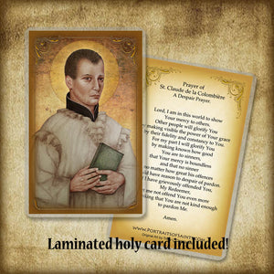 St. Claude de la Colombière Plaque & Holy Card Gift Set