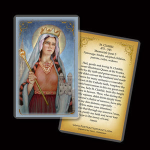 St. Clotilde Holy Card