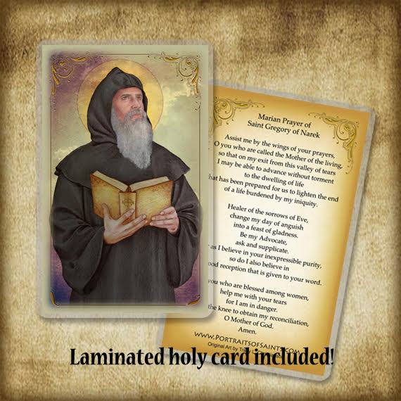 St. Gregory of Narek Pendant & Holy Card Gift Set - Portraits of Saints