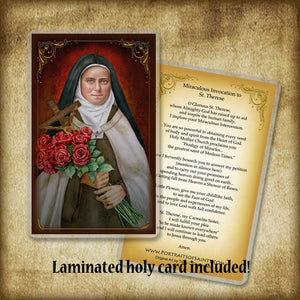 St. Therese of Lisieux (D) Pendant & Holy Card Gift Set