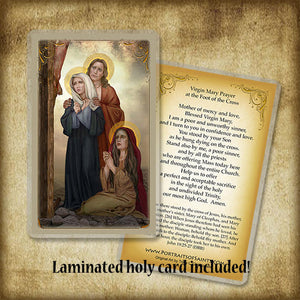 At the Foot of the Cross Plaque & Holy Card Gift Set