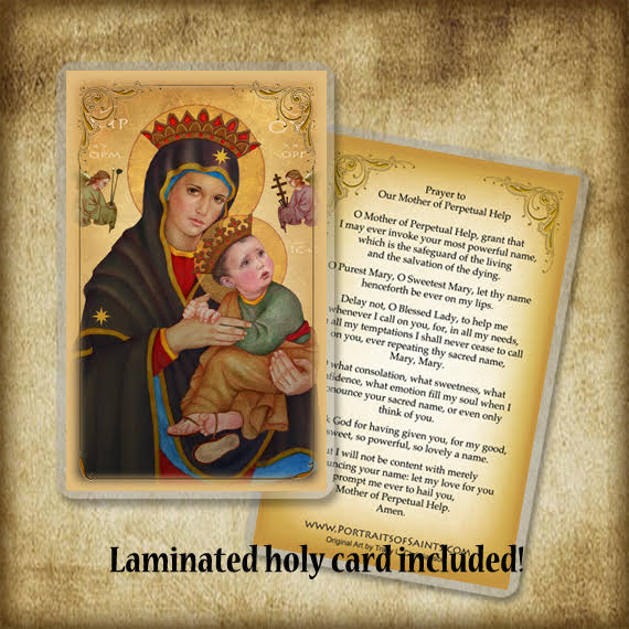 Our Lady of Perpetual Help Plaque & Holy Card Gift Set - Portraits of ...