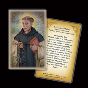 St. Leonard of Noblac Holy Card