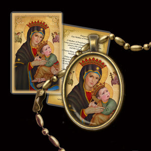 Our Lady of Perpetual Help Pendant & Holy Card Gift Set