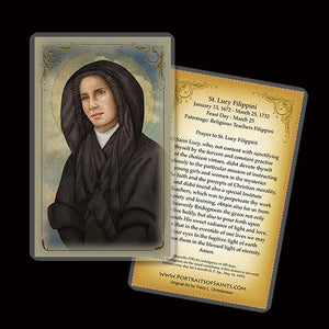 St. Lucy Filippini Holy Card