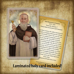 St. Raymond of Penafort Plaque & Holy Card Gift Set