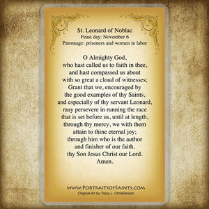St. Leonard of Noblac Holy Card