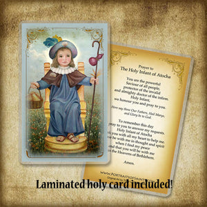 The Holy Child of Atocha (Santo Niño de Atocha) Plaque & Holy Card Gift Set