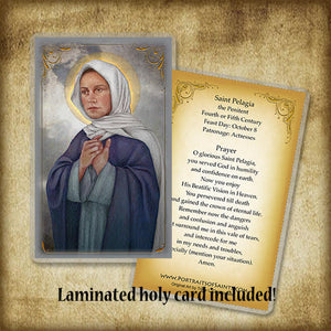 St. Pelagia the Penitent Pendant & Holy Card Gift Set