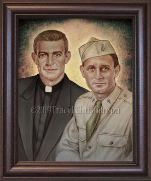 Venerable Fr. Emil Kapaun and Fr. Vincent Capodanno Framed