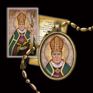 St. Dominic of Silos Pendant & Holy Card Gift Set