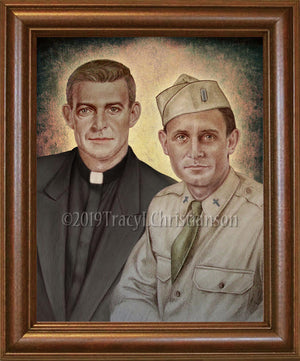 Venerable Fr. Emil Kapaun and Fr. Vincent Capodanno Framed
