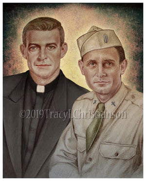 Venerable Fr. Emil Kapaun and Fr. Vincent Capodanno Print
