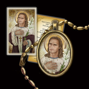 St. Casimir of Poland Pendant & Holy Card Gift Set