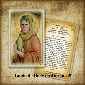 St. Anastasia Plaque & Holy Card Gift Set