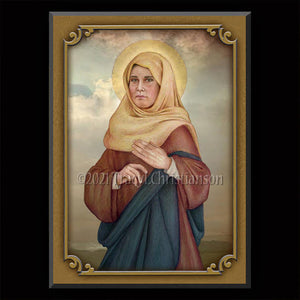 St. Elizabeth, Mother of John the Baptist, Plaque & Holy Card Gift Set