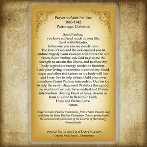 St. Pauline of the Agonizing Heart of Jesus Holy Card