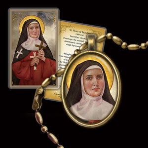 St. Flora of Beaulieu Pendant & Holy Card Gift Set