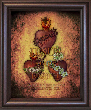 The Three Hearts Framed Art
