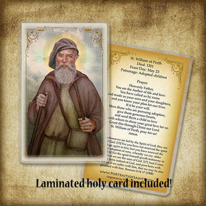St. William of Perth Plaque & Holy Card Gift Set