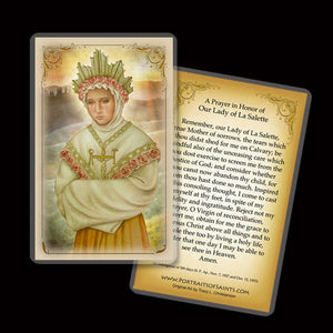 Our Lady of La Salette Holy Card