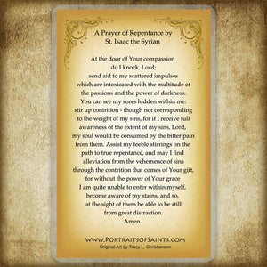 St. Isaac the Syrian Holy Card