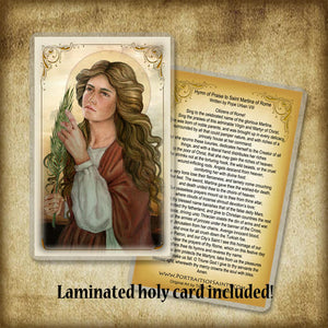 St. Martina of Rome Plaque & Holy Card Gift Set