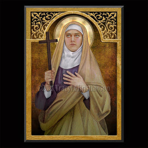 St. Lea of Rome Plaque & Holy Card Gift Set